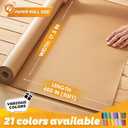 PerkHomy Brown Kraft Paper Roll 17.5" x 600" (50') for Gift Wrapping Bulletin Board Craft Art Bouquet Flower Packing Moving Shipping Floor Covering Table 70GSM 50LB (Brown, 17.5" x 50')