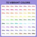 Artecho 72 Colors Markers for Adult Coloring Books, Dual Tip Markers for School, Fine and Brush Tip for Adults Coloring Books, Calligraphy, Drawing, Sketching