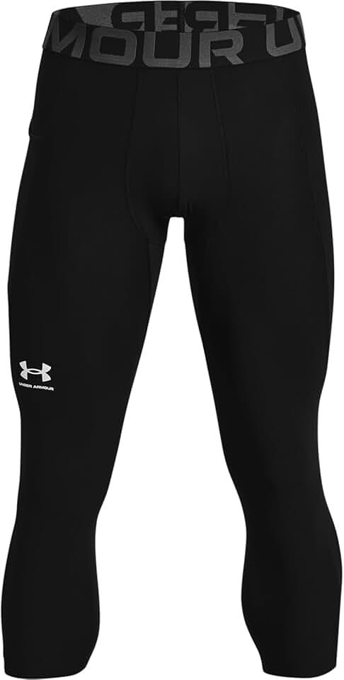 Under Armour Men's Armour HeatGear 3/ 4 Leggings , Black (001)/ Pitch Gray, Large