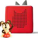 Toniebox Audio Player Starter Set with Playtime Puppy - Listen, Learn, and Play with One Huggable Little Box - Red