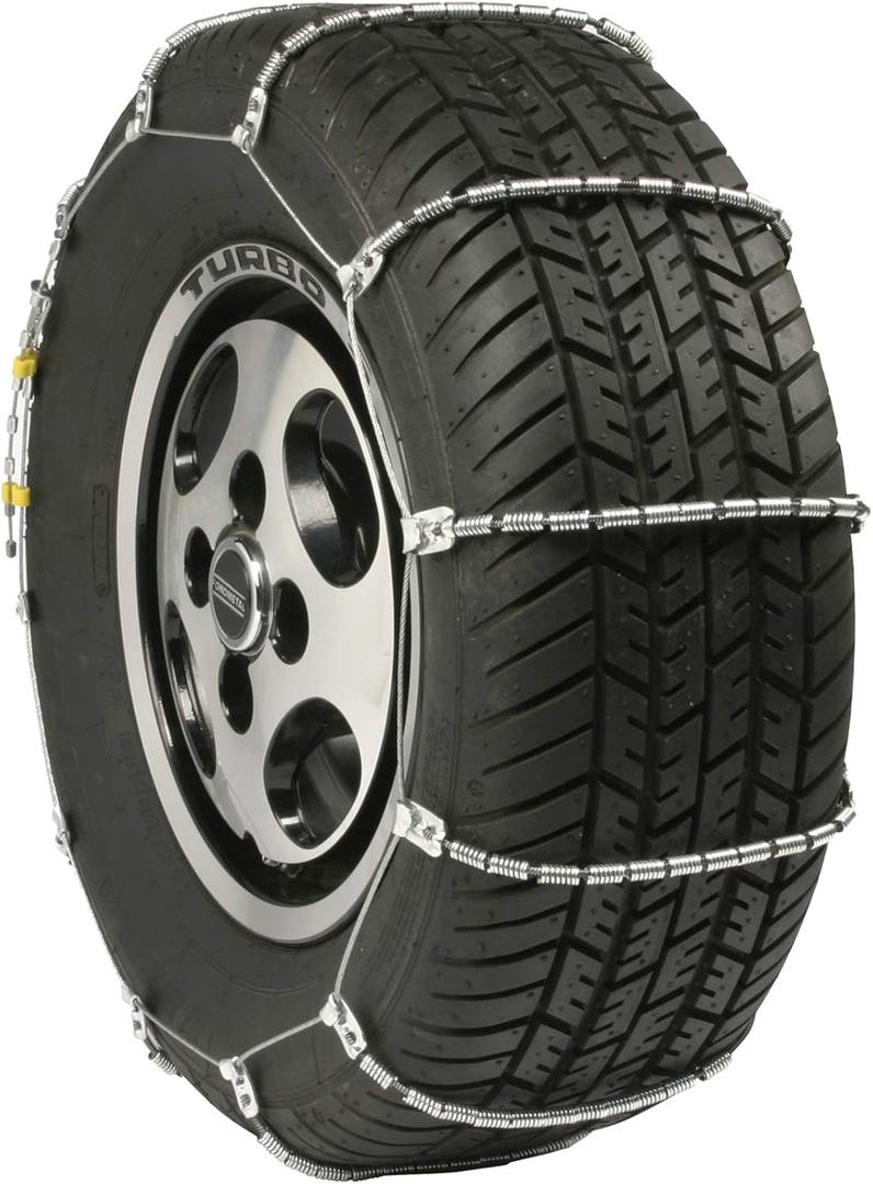 SCC SC1040 Radial Chain Cable Traction Tire Chain - Set of 2, Silver