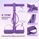 Pedal Resistance Band with Handle, 6-Tube Multifunction Pedal Resistance Band with 1 Stretch-Band, Foot-Pedal-Resistance-Band for Abdomen, Waist, Arm, Leg