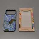 for iPhone 17 Pro Max Case, Wireless Charging Compatible,Dual-Layer Protection with Cute Wildflower Design, Soft Silicone + Hard Shell, Chic Phone Cover for Women - Pastel Hydrangea