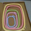 Framendino, 5 Pack Size Square Embroidery Hoops Plastic Cross Stitch Hoop Reusable Frames Rings for DIY Sewing Project