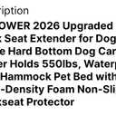2026 Upgraded Back Seat Extender for Dogs -Large Hard Bottom Dog Car Seat Cover Holds 550lbs, Waterproof Dog Hammock Pet Bed with High-Density Foam Non-Slip Backseat Protector