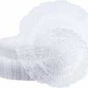 U-QE 60 Pieces Clear Plastic Plates for Party - Disposable & Reusable - Reef Disposable Plates - Premium Hard Plastic Plates for Wedding - Including 30 Dinner Plate 10 '' & 30 Dessert Plate 7 ''