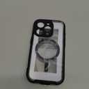 for iPhone 15 Pro Case, Compatible with MagSafe, Built-in Privacy Screen Protector and Camera Protection, Anti Spy Full Body Dustproof Shockproof Hard Phone Case 6.1", Black