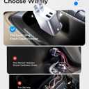 LISEN Retractable Car Charger for iPhone, for iPhone 17 Pro Max 16 15 14 13 12 Plus Mini, Cute 4 in 1 Retractable USB C Car Charger Fast Chareg for Women Men, 84W Fast Charging Car Accessorie