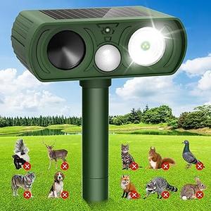 Upgraded Solar Ultrasonic Animal Repellent Outdoor, Deer Repellent Devices Motion Detection, Waterproof Cat Squirrel Mouse Raccoon Dog Repellent Deterrent with LED Flash Lights for Yard Garden Upgraded Solar Ultrasonic Animal Repellent Outdoor, Deer Repellent Devices Motion Detection, Waterproof Cat Squirrel Mouse Raccoon Dog Repellent Deterrent with LED Flash Lights for Yard Garden