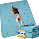 Sunheir Washable Pee Pads for Dogs, 2-Pack Reusable Puppy Pads, Waterproof Non-Slip Wee Wee Pad, Absorbent and Leakproof Training Mats for Potty, Crate, Playpen, Bed, Sofa, 24"x 36" (Blue)