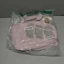 BAGSMART Travel Toiletry Bag for women, Portable Hanging Hook Makeup Bag Organizer, Waterproof Makeup Cosmetic Bag, for Full-Size Accessories, Toiletries, Pink