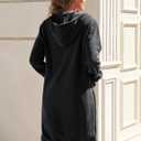 Ablanczoom Womens Long Zip Up Hoodies Comfortable Fleece Fashion Sweatshirts 2026 Casual Jackets with Pockets (Small, Black)