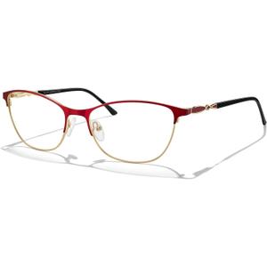 Cat Eye Reading Glasses For Women Retro Design Reader Computer Glasses with Spring Hinges (Red-53)