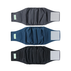 Wegreeco Washable Male Dog Belly Band  Pack of 3  Washable Male Dog Belly Wrap, Small Doggie Dog Diapers Male for Doggy Puppy (Black, Charcoal, Navy, Small)