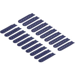 uxcell Snapback Strap Cover, Hole Plastic Adjustable Hat Snap Buckle Replacement for Caps Repairing (Blue-black)