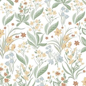 Floral Peel and Stick Wallpaper Boho Floral Contact Paper 393inL17.3inW Nursery Flower Self Adhesive Removable Wallpaper for Bedroom Bathroom Waterproof Contact Paper Colorful Wildflower Leaf