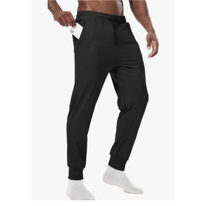 Surenow Men's Sweatpants Lightweight Joggers for Casual Athletic Workout Zipper Pockets Breathable Running Mesh Pants Small