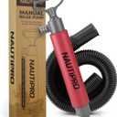 Manual Bilge Pump for Boats, Kayak, Canoe Portable Hand Water Pump with Hose, Compact Marine Safety Equipment for Water Removal and Emergency Use (Red)