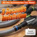 10FT Hose for Shop Vacuums with 6 Adapters - Universal Dust Collection Hose for 2-1/2" Shop Vacs, Fits De-Walt, Milwaukee, Rid-gid Woodworking Power Tools by TOMOON