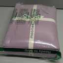 MooMee Bedding Duvet Cover Set 100% Washed Cotton Linen Like Textured Breathable Durable Soft Comfy (Solid Taro Purple, Palatial King/Oversized King 120"x98")