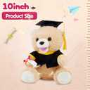 Graduation Teddy Bear Class of 2026, 10 Inch Singing Dancing Plush Toy with Nodding Head, Stuffed Animal Grad Bear with Cap and Certificate, Gift for Kindergarten High School College Graduates