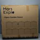 Mars Explo 10 Panels No Dig Decorative Outdoor Garden Fence, 32 in(H) X 23.6 ft(L) Animal Barrier Fencing, Rustproof Portable Fence, Temporary Dog Fence Outdoor for Yard, Outside, Backyard, Patio