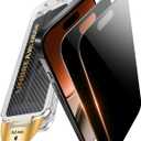 UNBREAKcable for iPhone 16 Plus / 15 Plus Privacy Screen Protector, Tempered Glass 6.7", DustProof OneStep Installation, 25 Anti-Spy, 9H Military-Grade Shatterproof, Bubble-Free, Case-Friendly-2 Pack