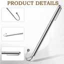 3' Telescoping Wire Reacher Pole, 36 Inch Extended Length, Collapsible Wire Reacher to 6.375",with Storage Clip and Hook,Stainless Steel