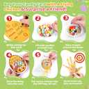 36 Pack Easter Candy Cards for Kids Classroom, Flying Chicken Slingshot Finger Toys&DIY Bunny Egg Greeting Card Holder with Plastic Domes, Goodie Bag Basket Stuffers, Exchange Gift School Party Favors