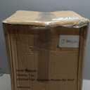 Benjara 20-30 Inch Swivel Counter Bar Stool, Vintage Metal Frame, Round Seat, Brown and Black