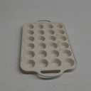 Mini Cupcake Pans, Metal Reinforced Frame Silicone Mini Muffin Pan Nonstick 24 Cups Easy to Handle for Baking Muffins, Cupcakes, Egg Bites 1 Pack (Creamy Confetti)