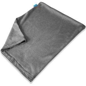 CooCoCo Heating Pad Cover, Crystal Velvet Covers for 12'' x 15'' Heating Pad, Soft Replacement Cover, Cover ONLY, Gray