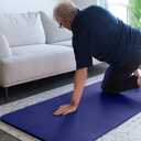 Hatha Yoga 4/5 inch TPE Yoga Mat Fitness & Exercise Mats Large Size 72"L x 32"W Non-Slip Anti-Tear For Women Men, Blue