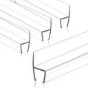 Frameless Shower Door Seal Strip 4 Pack x 39 Inch H for 3/8" Thick Glass Shower Door Side Seal Strip Bottom Seal Door Sweep Ultra Clear Polycarbonate, Stop Shower Leaks Create A Water Barrier