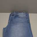 High Waist Wide Leg Jeans, Light Blue Denim, Elastic Waistband, Baggy Fit (3X)
