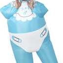Inflatable Baby Costume for Adults Funny Halloween Blow up Costume for Baby Shower Gender Reveal Party (Blue)