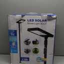 100" Solar Lamp Post Lights with Pole & Remote, Outdoor IP65 Waterproof 420 LEDs Solar Street Lights, Black Metal Flood Solar Motion Pathway Lights for Yard, Garden, Patio, Lawn, Garage