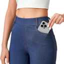 AFITNE Women's Wide Leg Jeans High Waist Pull On Jeans Trendy Loose Denim Pants with Stretchy Denim Like Material (Blue, XS)