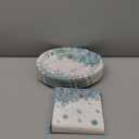 Maxdot 100 Pcs Fall Plates and Napkins 10 x 12 Inch Heavy Duty Oval Thanksgiving Paper Plates Disposable Watercolor Pumpkin Dinnerware Set for Fall Thanksgiving Party Decorations Supplies, Serves 50