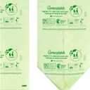 UNNI Compostable Trash Bags, 13 Gallon / 49.2 Liter, 50 Count, Extra Thick 0.9 Mil Tall Kitchen Food Scrap Bin Liners, Certified by BPI, CMA & OK compost HOME, Meets the ASTM D6400 Standard