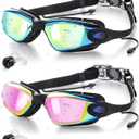 Victoper Swim Goggles 2 Pack, Anti Fog&UV Swimming Goggles for Audlt, No Leaking Swim Glasses for Men Women Youth