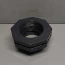 1 Pcs 4 Inch PVC Bulkhead Fitting Water Tank Connector Plumbing Bulkhead Pipe Fitting NPT for Rain Barrels, Water Tanks, Aquariums, Tubs, Pools