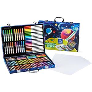 Crayola Inspiration Art Case Space Coloring Set (140pcs), Essential Easter Basket Stuffers, Art Kit for Kids, Crayons, Markers, Pencils, Easter Gifts for Kids, Ages 5+