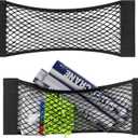 2 Packs Universal Mesh Cargo Net,Elastic Car Storage Net Pocket Bag for Trunk,Automotive Cargo Nets Storage Pouch Add On Organizers for RV,Car,Truck(22.6 * 9.5 inch)