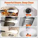 Pressurized Handheld Steam Cleaner, Portable Steamer for Cleaning with 1.2L Large Tank, 15s Fast Heat-Up, 6-Level Adjustable, Powerful Steam Cleaner for Home, Car, Kitchen, Tile, Grout (Black)