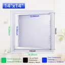 Suteck Plumbing Access Panel for Drywall Ceiling 14x14 Inch Reinforced Plastic Wall Access Doors Removable Hinged White
