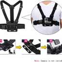 Action Camera Accessories Head Strap Mount Chest Harness Compatible with AKASO EK7000 Brave 4 Brave 7 LE V50X Native/GoPro HERO 13 12 11 10 9 8 7 6 5/VEMONT/Dragon Touch/ODDV/HLS/Apexcam/REMALI