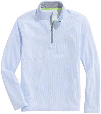 vineyard vines Men's Sankaty Quarter-Zip (White Cap, Medium)