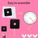 W Dice Cupcake Topper for Gambling Casino Theme Party Favors Decorations Cheer to Men Women Happy Birthday Party Decor Supplies set 18pcs Black Glitter