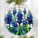 Texas Bluebonnet Wildflowers Ornament, Christmas Ornament  Christmas Tree Decor, Holiday Decoration, Stocking Stuffer, Festive Gift Idea, Gifts for Flower Lover, Friends, and Family